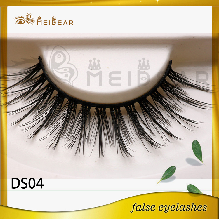 Factory supply private label custom package fiber 3d silk lashes